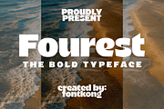 Fourest - The Bold Typeface, a Sans Serif Font by overlaytemplates (Thumbnail 1 of 5)