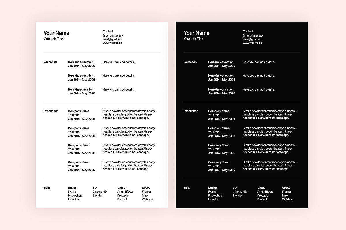 Resume Template, a Resume Template by DjectStudio (Photo 3 of 5)
