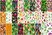 320 Vegetables Seamless Patterns, a Pattern Graphic by mkStudioLab (Thumbnail 5 of 9)