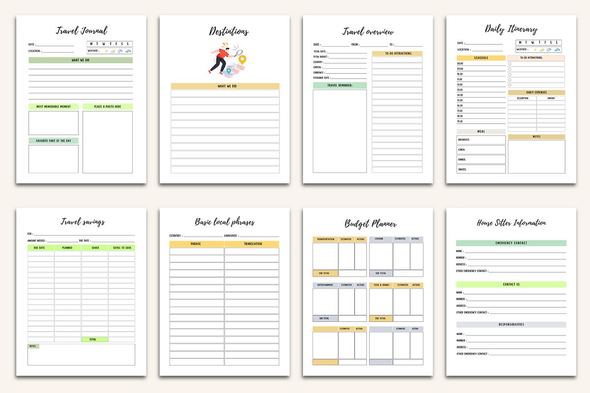 2026–2027 Travel Journal, a Stationery Template by Designmela01 (Photo 3 of 11)