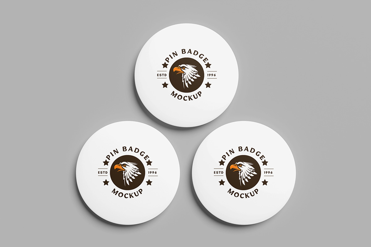 Pin Bagde Mockup, a Product Mockup by Squashy Creative Studio (Photo 2 of 5)