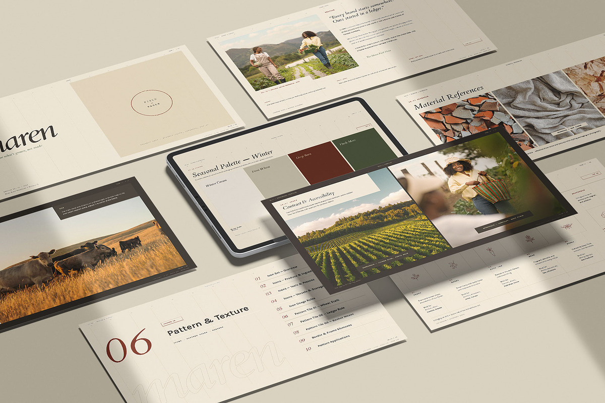 MAREN/ Brand Guidelines Template, a Presentation Template by Leleka.Store (Photo 8 of 23)