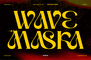 Wave Maska Font | Decorative Display