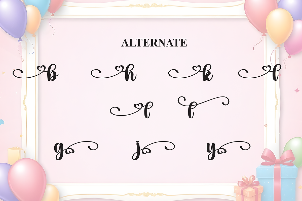 Birthday | Script Font, a Handwritten Font by Scratchones (Photo 8 of 9)