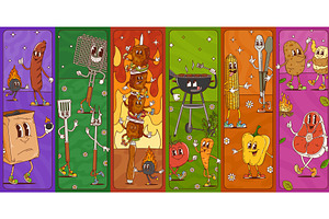Bbq barbeque food groovy y2k, a Food Illustration by Vector Tradition