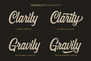 Hersley Typeface, a Script Font by Secondivison Supply (Thumbnail 3 of 7)