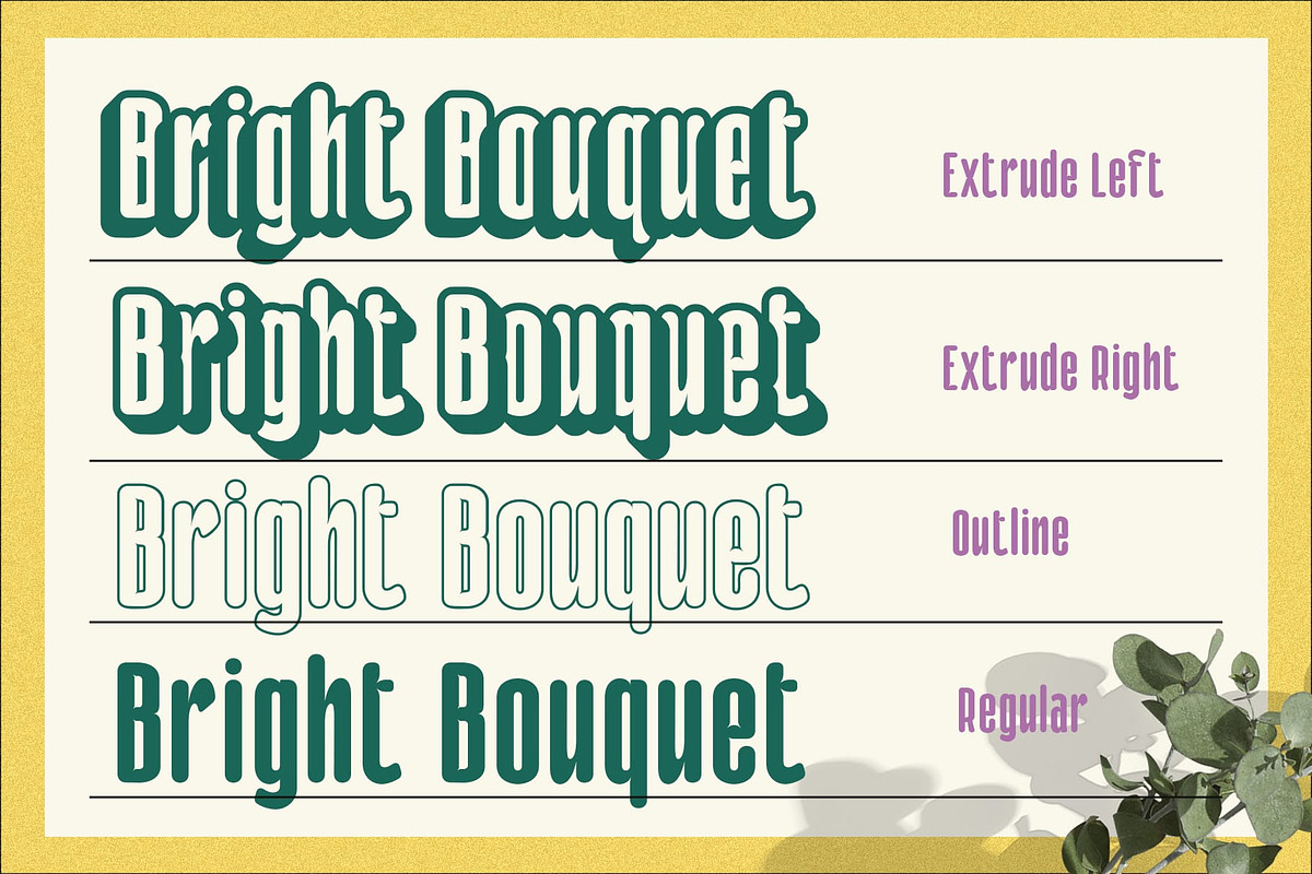 Galfego Rounded 3D, a Sans Serif Font by Craft Supply Co. (Photo 2 of 8)