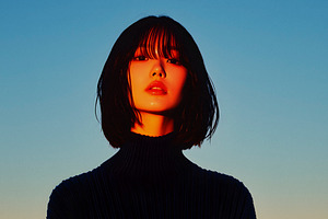 beautiful young asian woman outdoor, generative AI, a Photo by Nito