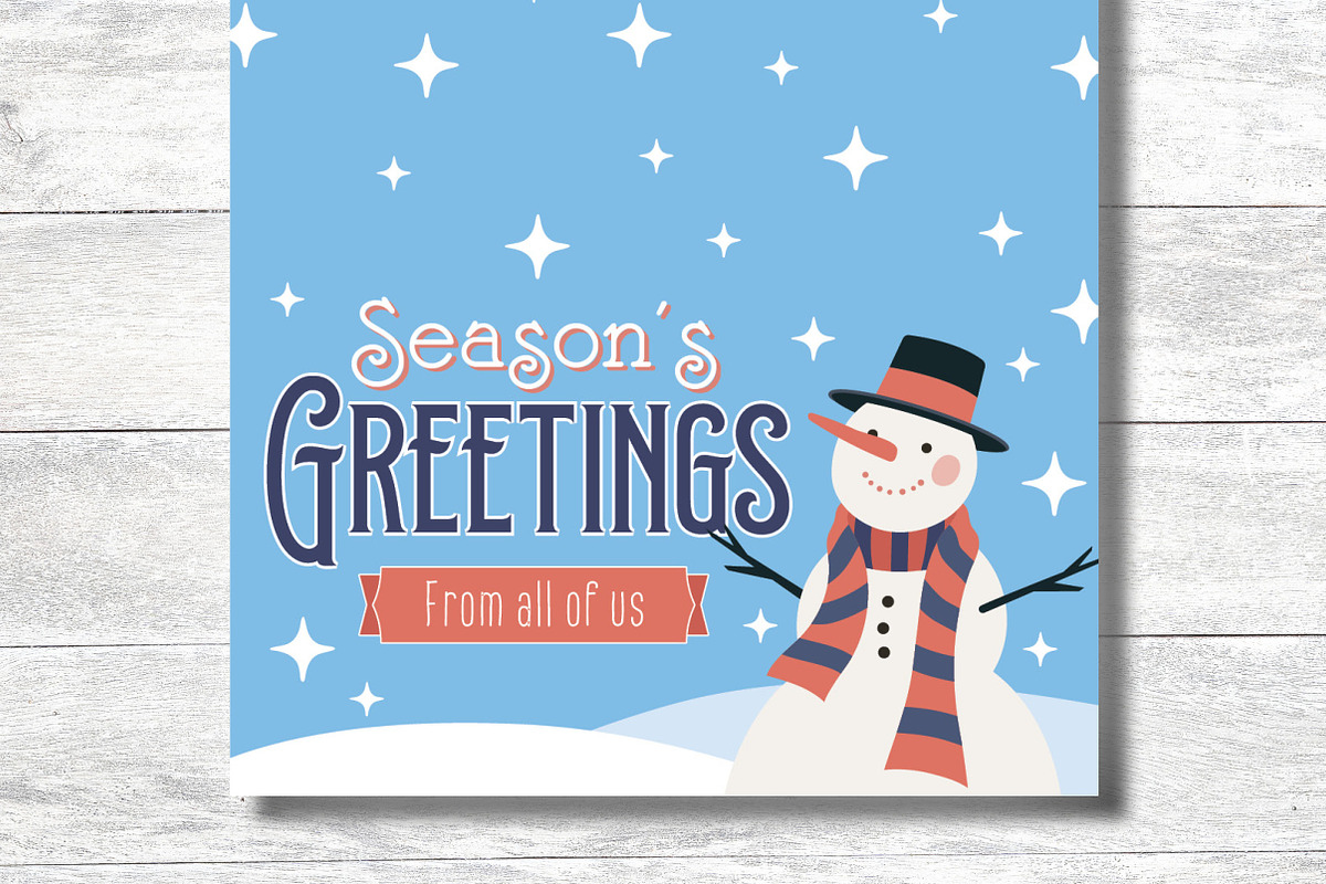 Season's Greetings Holiday Card, an Invitation Template by BF Studios (Photo 1 of 4)