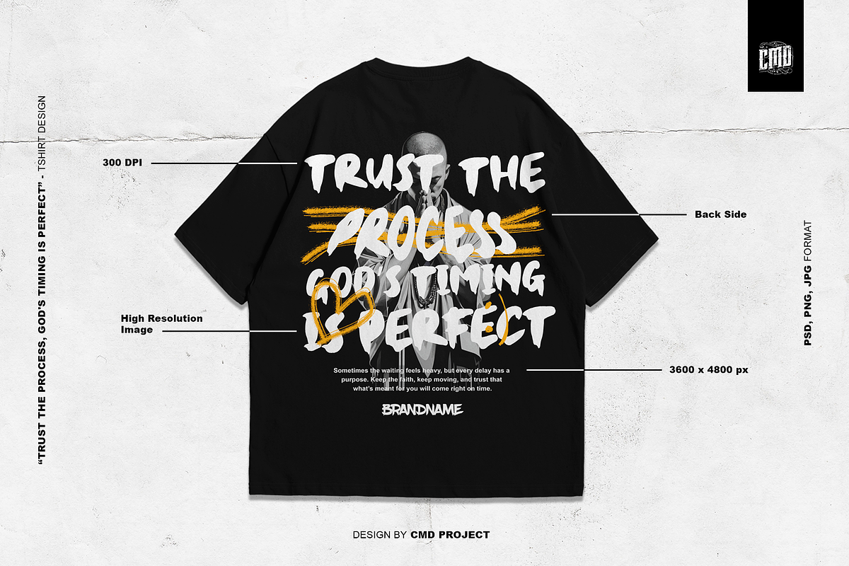 God's Timing Is Perfect Tee, an Object Graphic by Cmd Project (Photo 3 of 7)