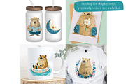 Cute Capybara Clipart Watercolor, an Animal Illustration by Nicole Branger Art (Thumbnail 13 of 21)
