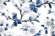 CHINOISERIE SPRING BLOSSOMS Seamless, a Texture Illustration by RefinedFantasyStudio (Thumbnail 5 of 9)