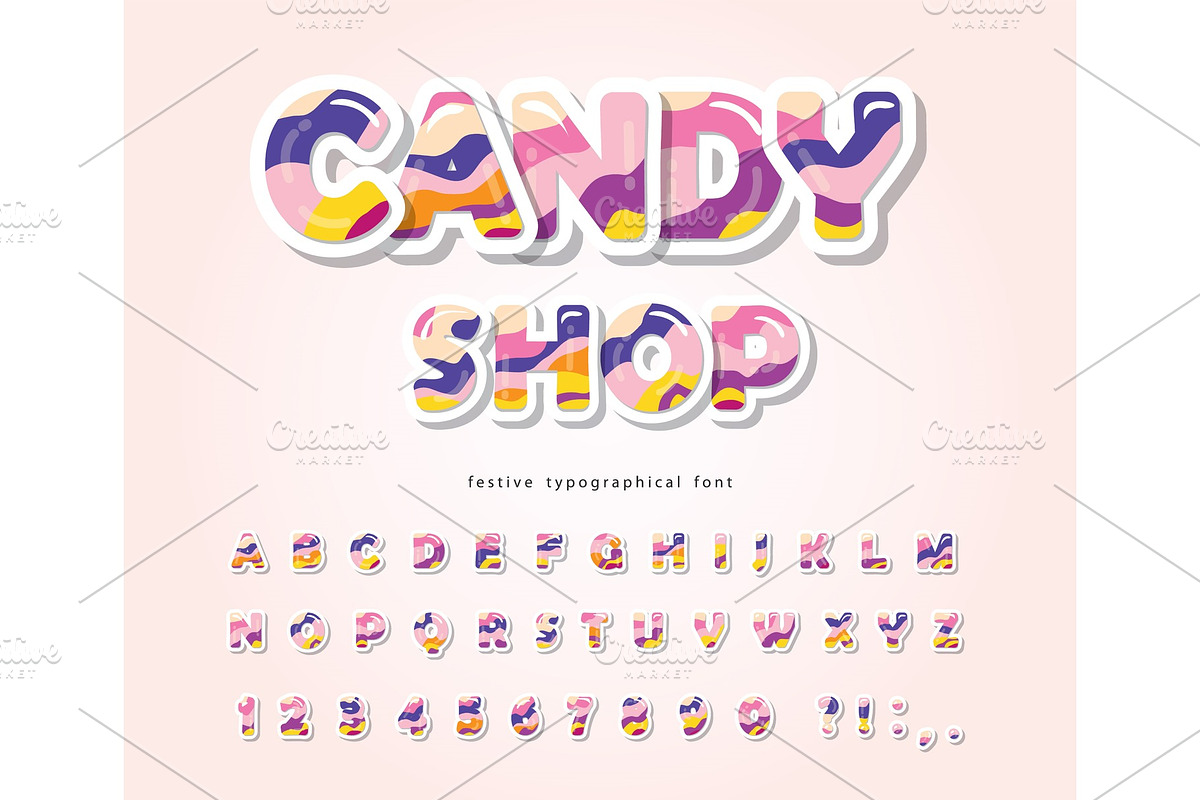 Paper cut out sweet alphabet, an Object Graphic by cutelittlethings