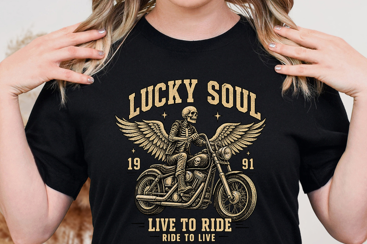 Lucky Soul 1991 Live To Ride PNG, an Object Graphic by Star Graphic Design (Photo 4 of 10)