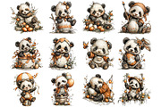 Whimsical Easter Panda Clipart, a Graphic by CitraGraphics (Thumbnail 4 of 5)