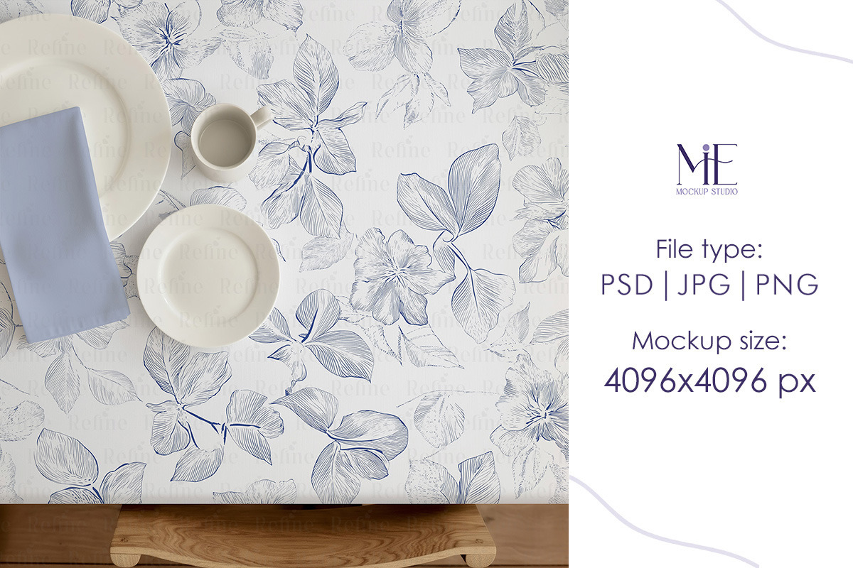 Table Cloth Mockup Tablecloth Napkin, a Household Mockup by Mie Mockup Studio (Photo 9 of 10)