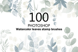 100 Watercolor brushes for photoshop