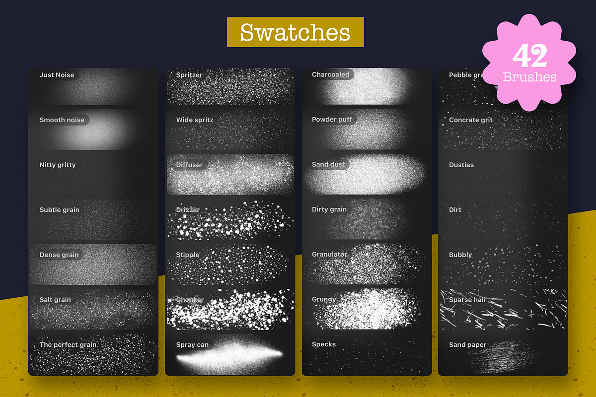 Grain brushes for Procreate, a Brush Add-On by seamless team (Photo 3 of 5)