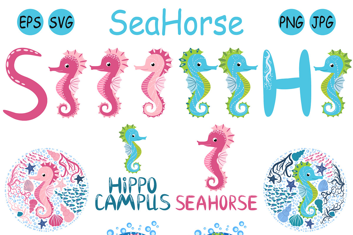 Seahorse Seamless Patterns, a Pattern Graphic by Michiru13 (Photo 20 of 23)