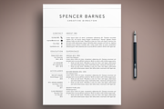 Modern Resume CV Template Word Pages, a Resume Template by The Creative Resume (Thumbnail 1 of 8)
