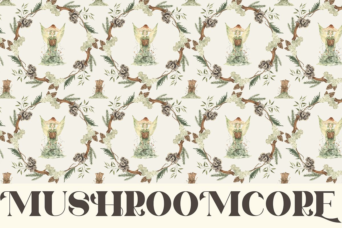 MUSHROOMCORE watercolor forest, a Seasonal Illustration by LiChu Art (Photo 15 of 17)