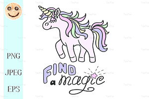 Pink Unicorn And Find