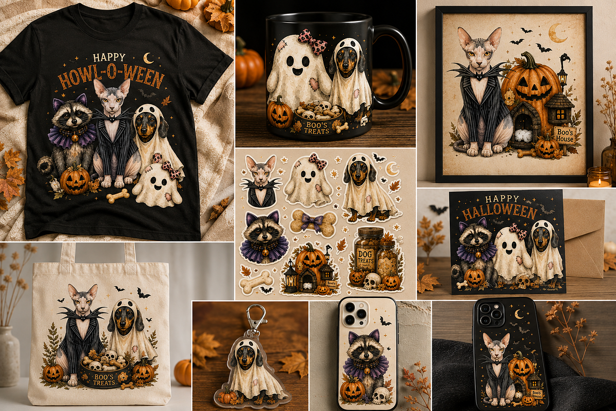 Halloween Pet Costume Clipart Bundle, an Object Graphic by Daisy Design (Photo 4 of 8)