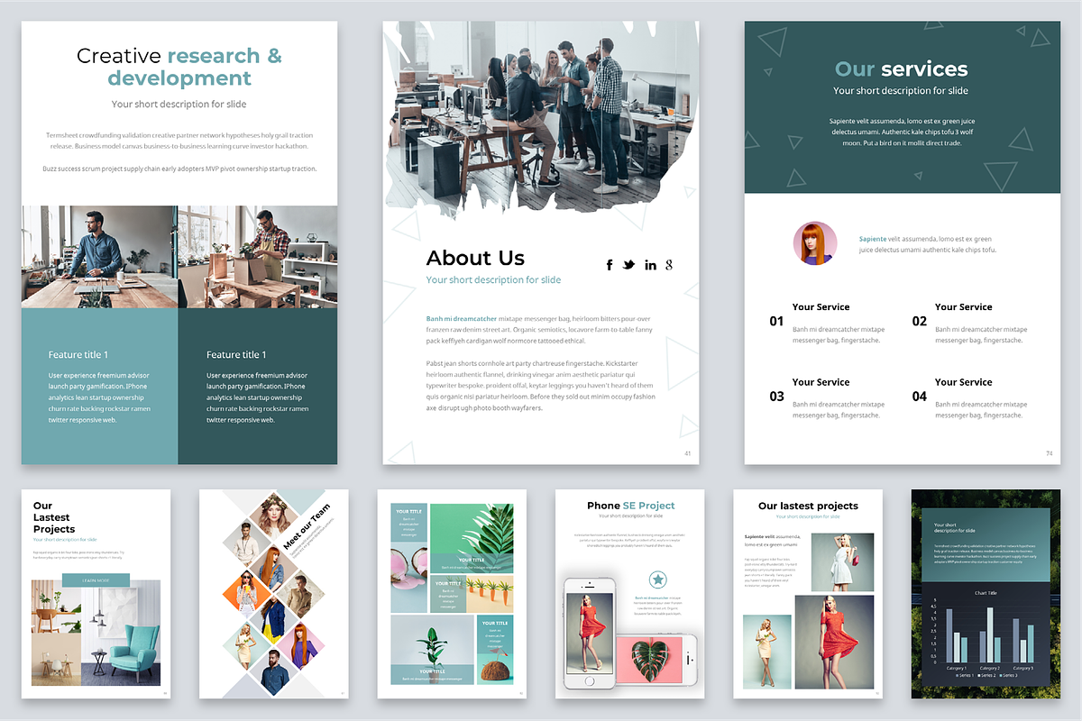 A4 Portal Modern Powerpoint Template, a Presentation Template by Reshapely (Photo 10 of 18)