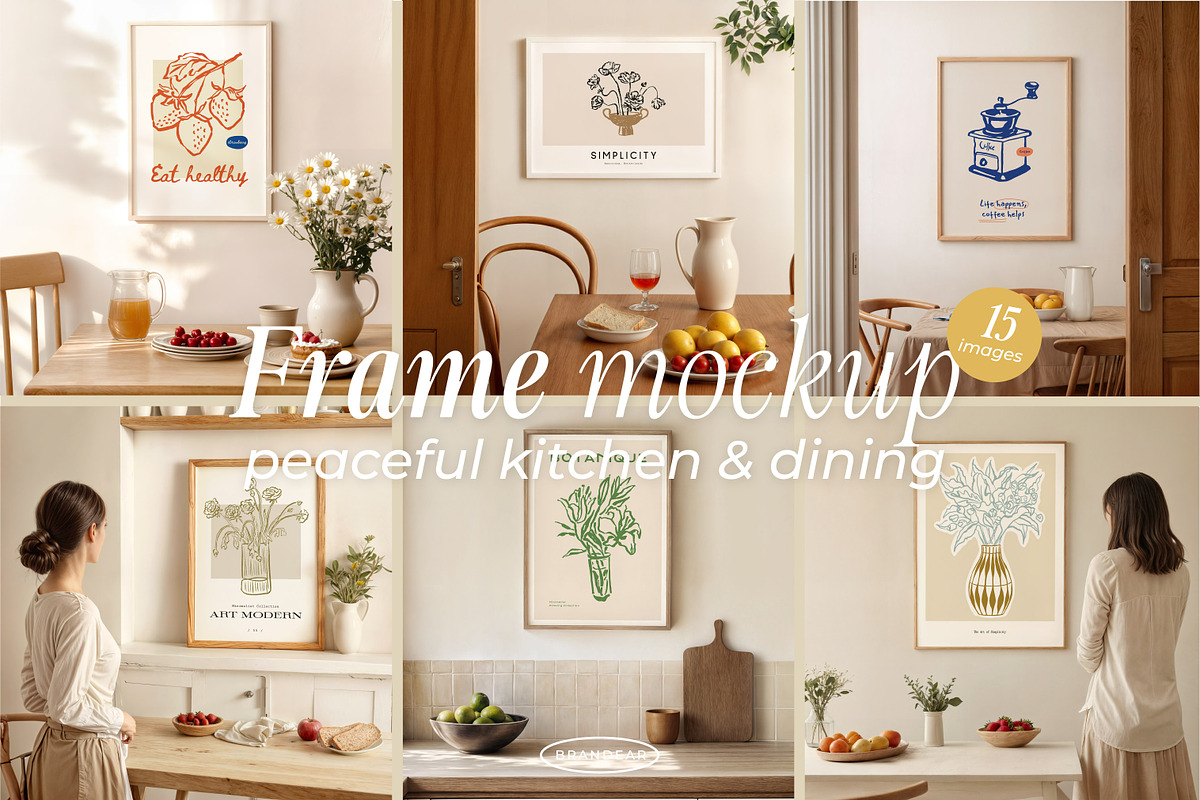 Dining & Kitchen | Frame Mockup Set, a Household Mockup by Brandear Design (Photo 1 of 12)