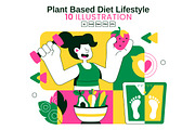 10 Plant Based Diet Lifestyle, a Food Illustration by denayunebgt (Thumbnail 1 of 4)