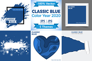 Color of the Year 2020 Classic Blue, a Decorative Illustration by TAlex