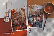 Two A5 Watercolor Paper Mockup, a Product Mockup by Custom Scene (Thumbnail 5 of 10)