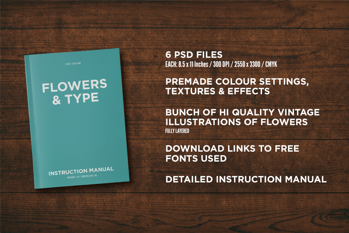 Flowers And Type, a Layer Style Add-On by Timberline Co (Photo 8 of 8)