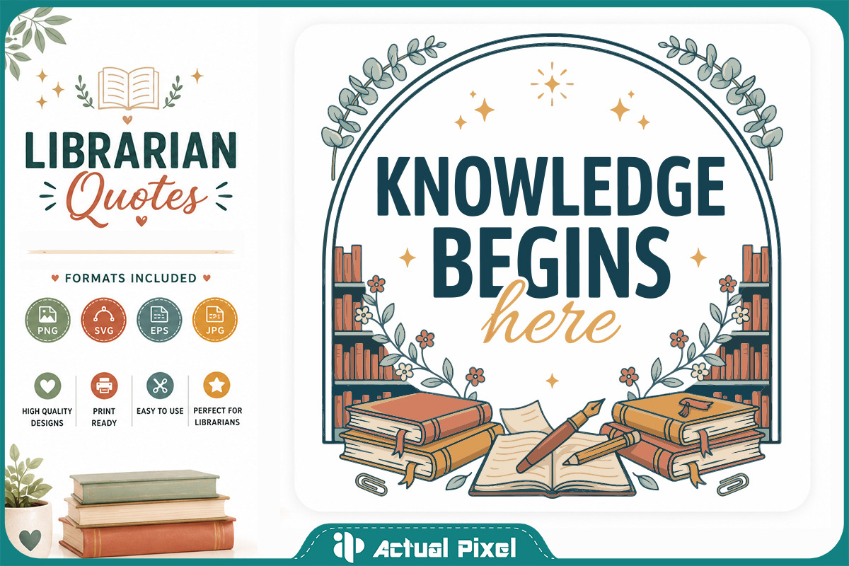 Librarian Quotes Bundle, an Object Graphic by Actual Pixel (Photo 9 of 20)