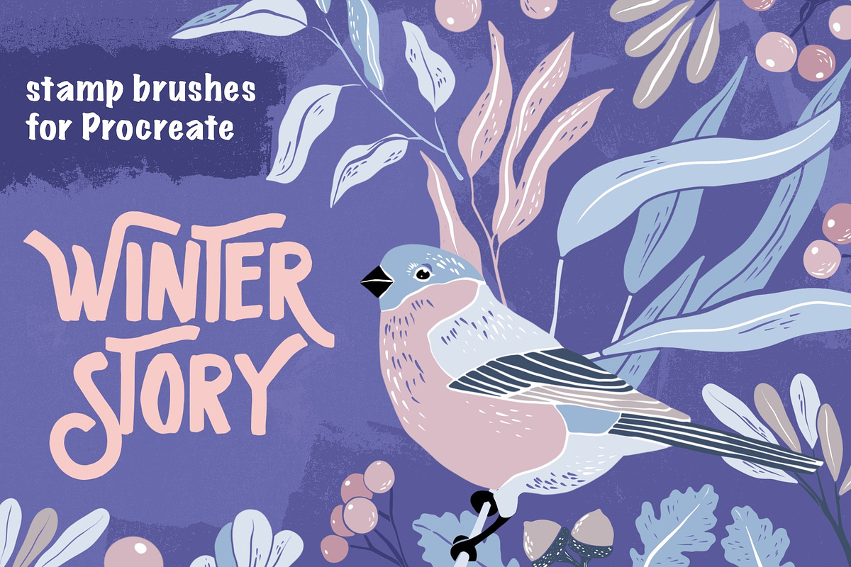 Winter Story - brushes for Procreate, a Brush Add-On by Alina Sh (Photo 1 of 7)