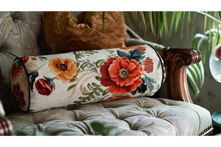 rolled arm cushion with vibrant, an Arts & Entertainment Photo by Lermont51