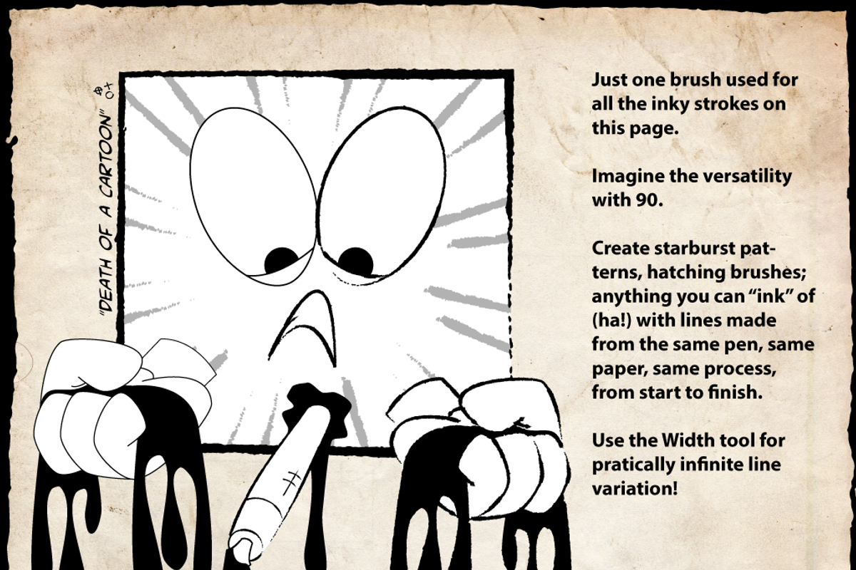 90 Pro Illustrator Ink Brushes preview 3