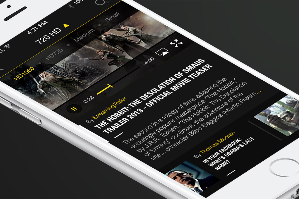 Video App Template for iPhone, a Templates & Theme by Made by Rheon (Photo 2 of 5)