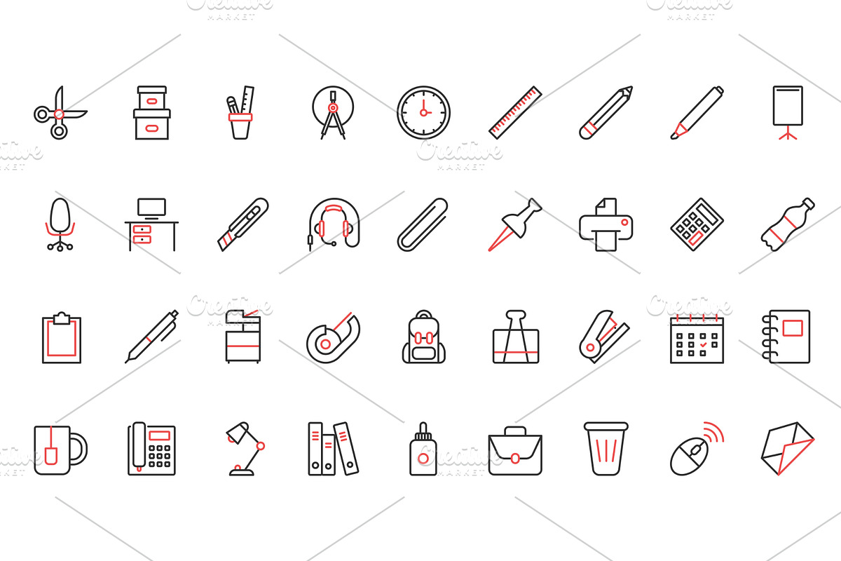 School icons, an Education Illustration by Lemberg Vector