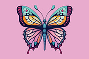 Cute Butterfly Clipart, a Seasonal Illustration by Craft Nest (Thumbnail 3 of 5)