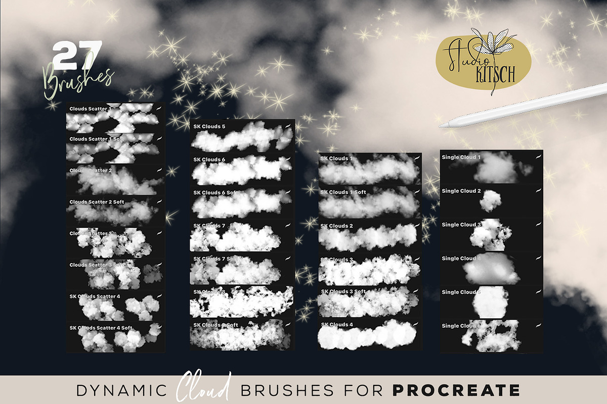 Clouds Procreate Brushes