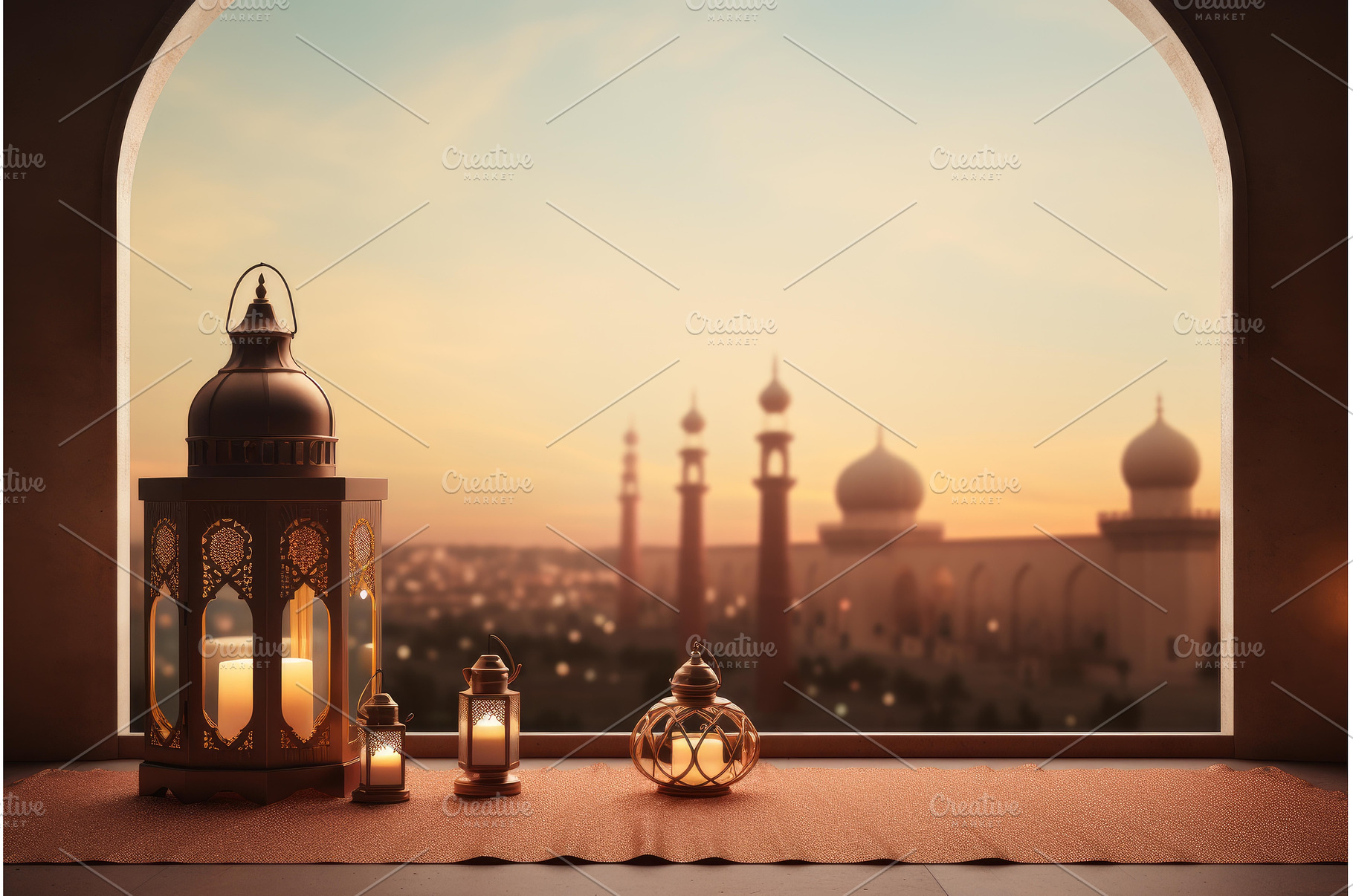 Sacred Ramadan day mockup background, a Background Photo by Ylivdesign