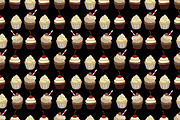 Vector set with cupcakes, a Background Graphic by lycka (Thumbnail 4 of 6)
