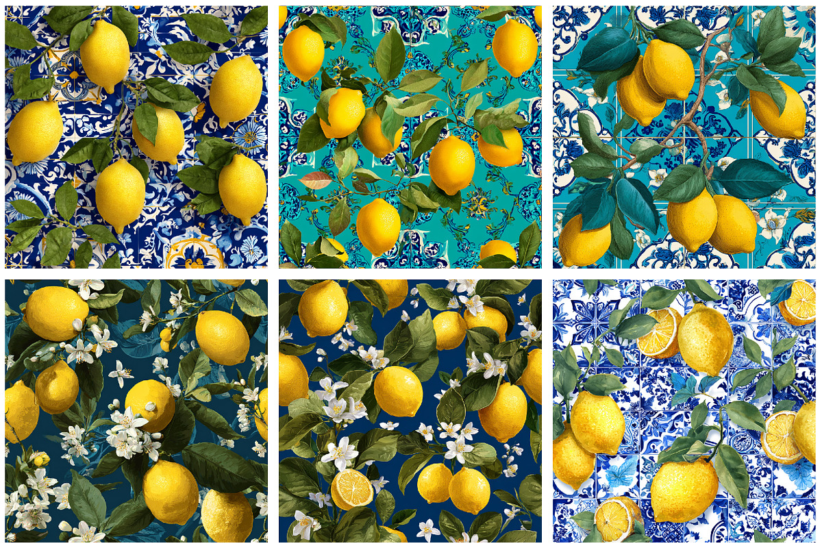 Watercolor Summer Lemon Background, an Illustration by DreamArtGraphic (Photo 4 of 5)