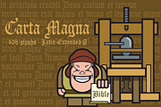 Carta Magna, gothic fonts, a Blackletter Font by deFharo (Thumbnail 3 of 6)