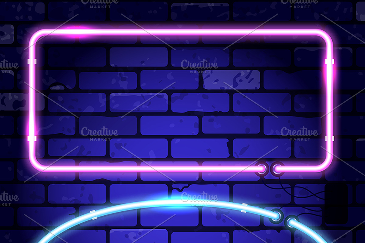 Neon Signboards Frame Alphabet, a Decorative Illustration by TAlex (Photo 3 of 6)
