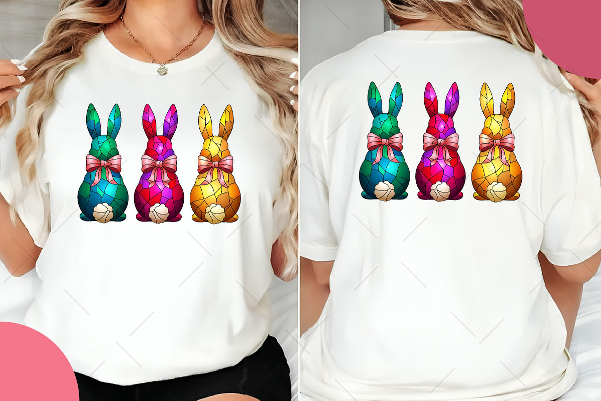 Stained Glass Easter Coquette Bunny, an Illustration by OK Design (Photo 4 of 6)