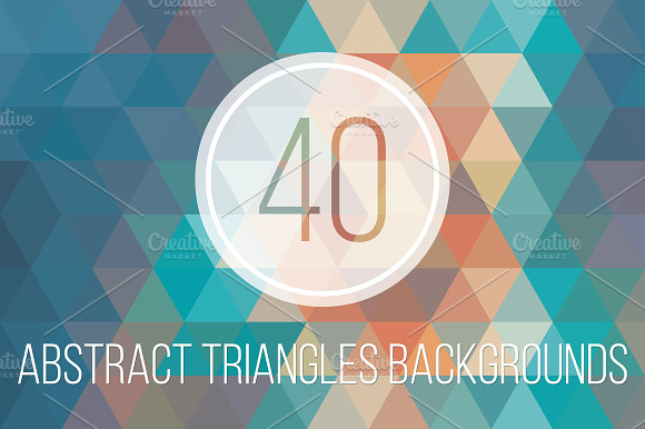 40 Abstract Triangles Backgrounds