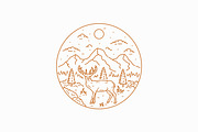 Deer Wildlife Mountain Forest Logo, a Branding & Logo Template by Signatoro (Thumbnail 1 of 2)