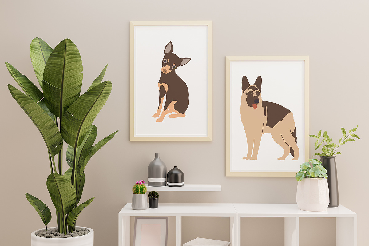 Abstract Dog clipart, an Animal Illustration by ApetekMarket (Photo 2 of 7)